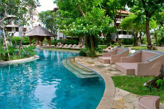 Swimming pool of tropical resort