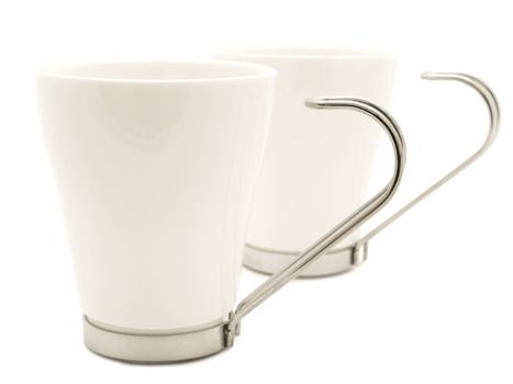 white modern cups