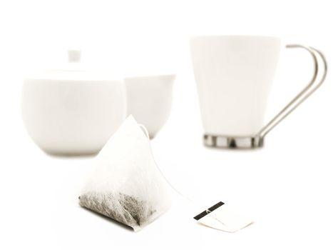 white modern tea-set