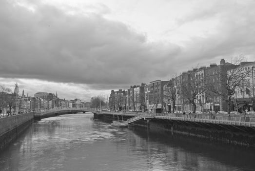 River Liffey and Dublin, Ireland