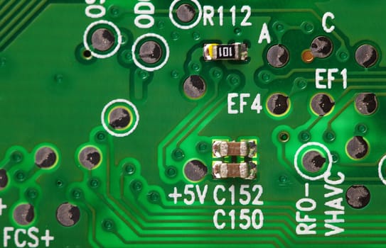 Electronic background - green computer circuit board