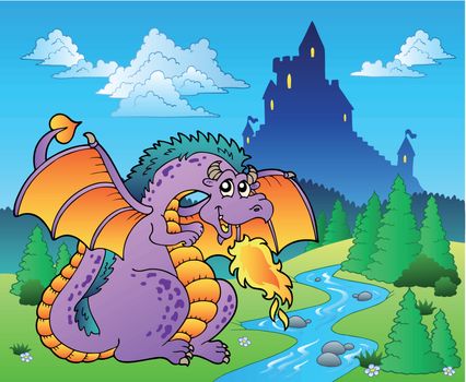 Fairy tale image with dragon 2