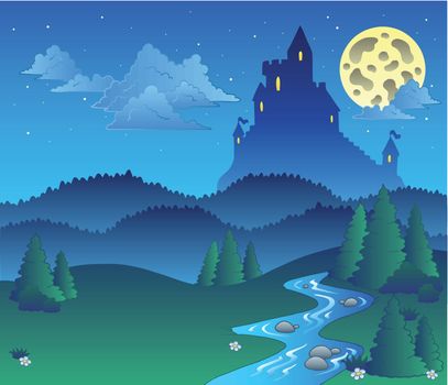 Fairy tale landscape at night 1