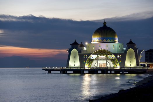 Straits Mosque at Dusk