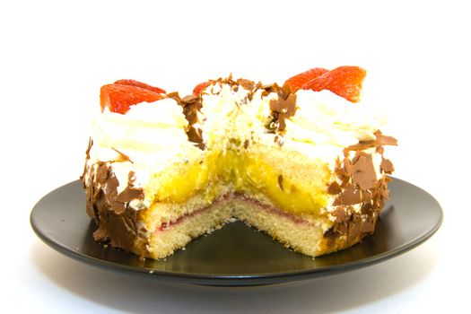 Strawberry Gateau with Slice Removed
