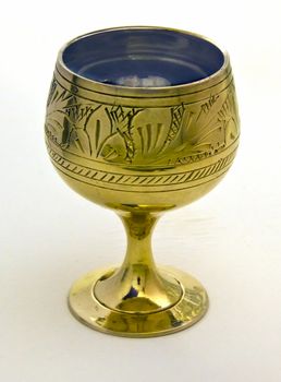 attractive wine-glass with alcohol