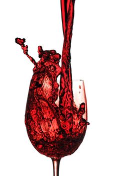 red wine pour