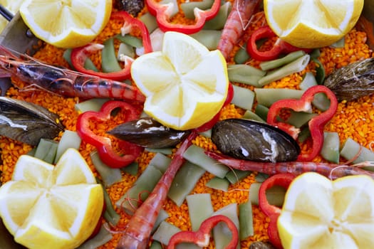 Mediterranean delicious paella seafood