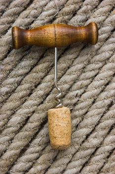 corkscrew with a cork