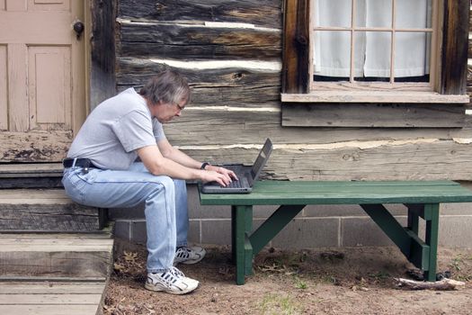 log cabin laptop