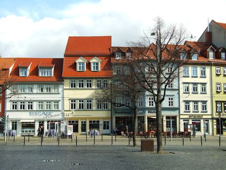 Erfurt Häuser am Domplatz