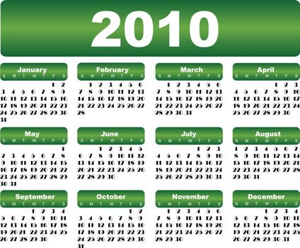 calendar for 2010
