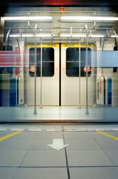 doors opened in metro station 