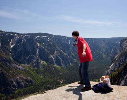 Foolish attempt to take photo of Yosemite valley
