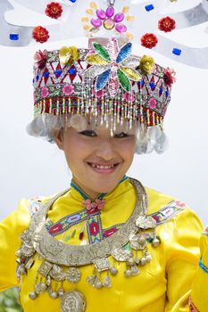 Chinese Girl in Traditional Ethnic Dress