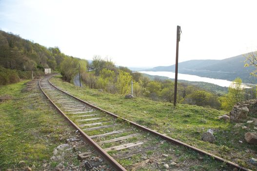 abandoned rural rail train