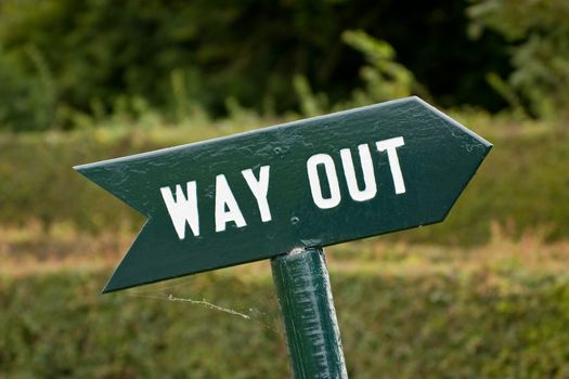 Way Out sign