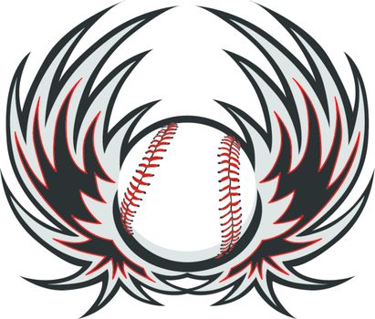 Baseball Template with Wings