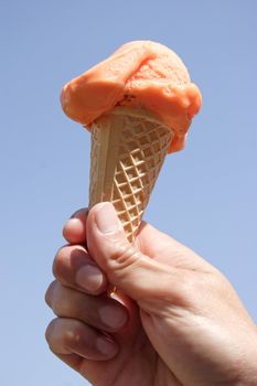 Orange ice-cream