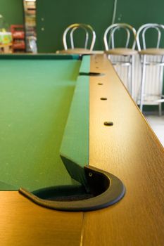 corner of pool table