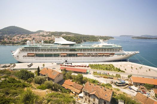 large vessel in Dubrovnik harbour