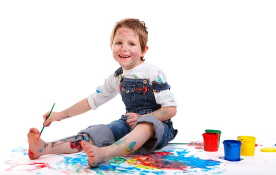 Boy painting