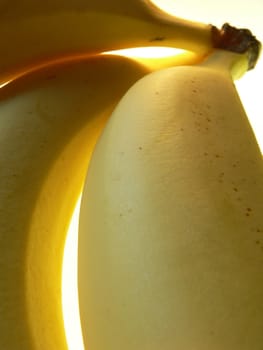 yellow banana close up
