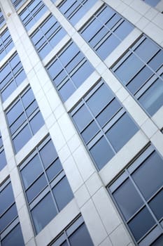 Windows of a skyscraper building downtown Bellevue