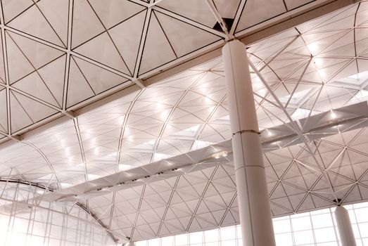 Interior architecture structure of Hong Kong International  Airp