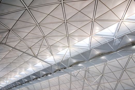 Interior architecture structure of Hong Kong International  Airp