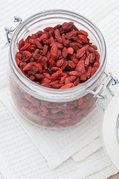 Goji berries in a jar