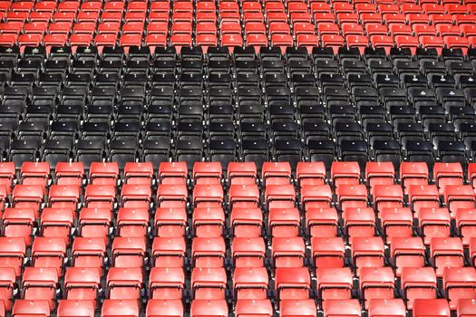 Spectators seats at a Stadium