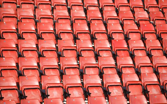 Spectators seats at a Stadium