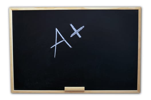 chalkboard with positive A plus