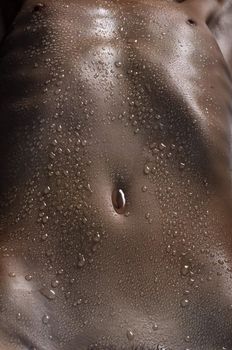 Belly of  guy with drops