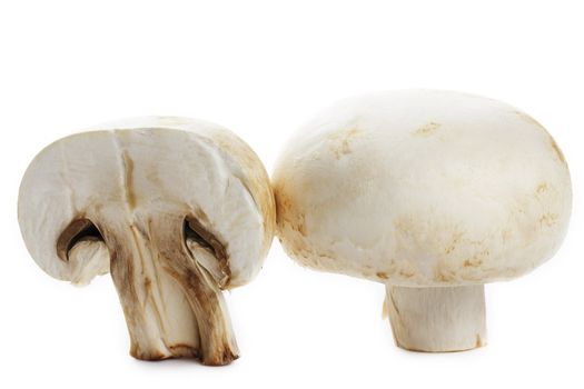 white mushroom and a half