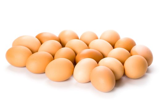 twenty brown eggs