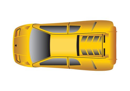Sport car. Top View. Vector illustration