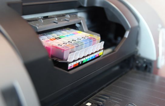 inkjet printer close up