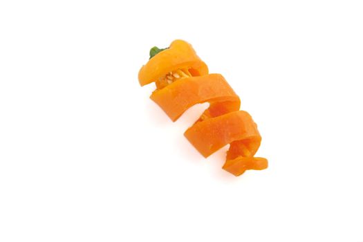 Sweet Orange Pepper Curl with Seeds