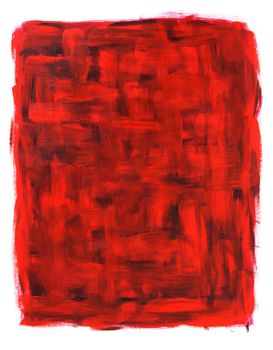 Red and black abstract oil painting