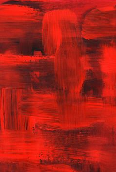 Red oil painting, brush strokes texture