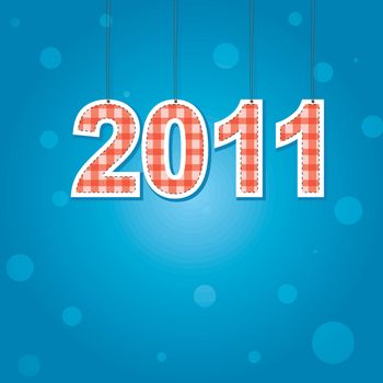 New Years card 2011 . Vector illustration