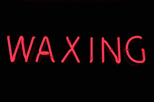Pink Neon Waxing Sign