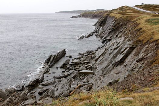 The rugged coast of Cape Breton Coast, right beside the  Cabot trail.
