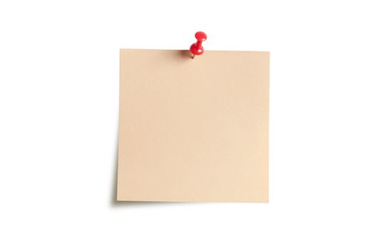 Sticker with a thumbtack isolated on a white background.