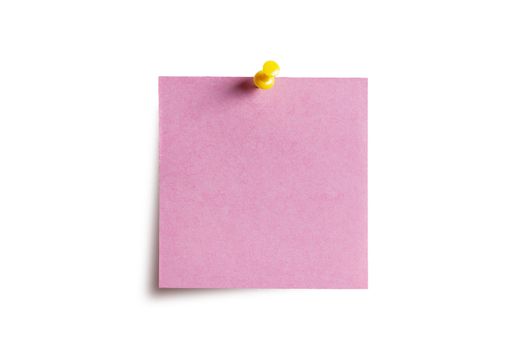 Sticker with a thumbtack isolated on a white background. 