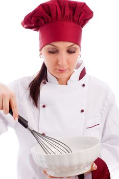 Chef with bowl and whip