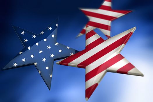 Stars as American flag