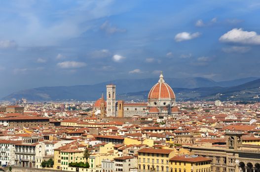 Tuscan city Florence view from Piazzale Michelangelo